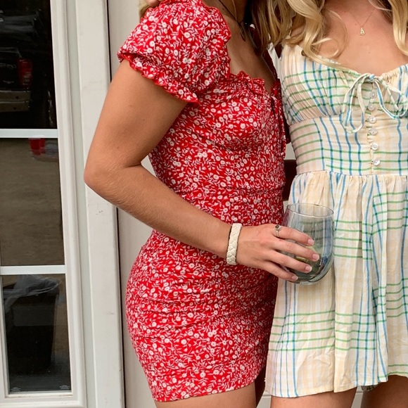 Red patterned princess Polly summer dress - Picture 2 of 9